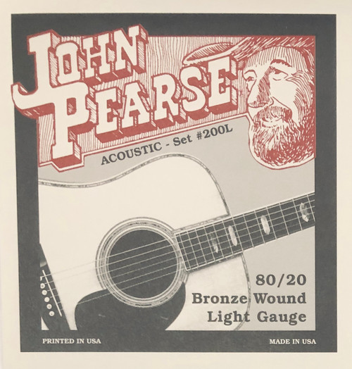 John Pearse 80/20 Bronze Acoustic Guitar Strings; gauges 12-53