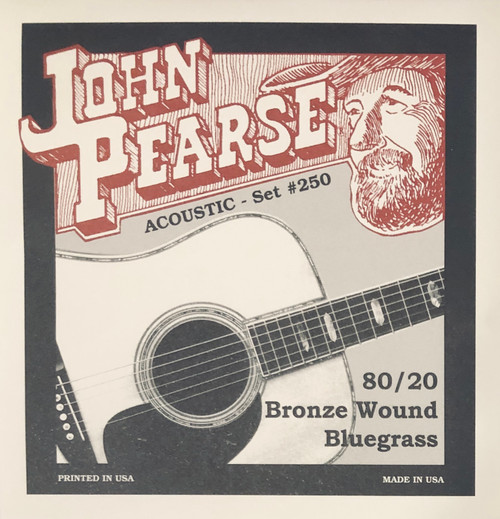 John Pearse 80/20 Bronze Acoustic Guitar Strings; gauges 12-56