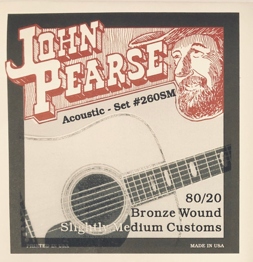John Pearse 80/20 Bronze Acoustic Guitar Strings; gauges 12-56 (260SM)