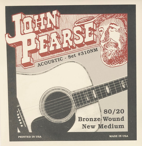 John Pearse 80/20 Bronze Acoustic Guitar Strings; gauges 13-55