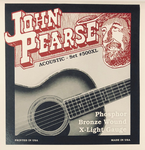 John Pearse Phosphor Bronze Acoustic Guitar Strings; gauges 10-47