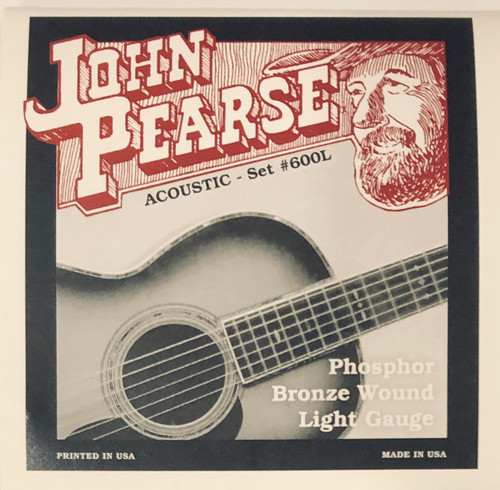 John Pearse Phosphor Bronze Acoustic Guitar Strings; gauges 12-53