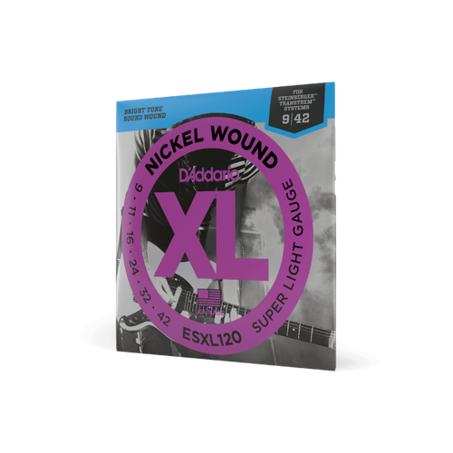 D'Addario XL Nickel Wound Electric Guitar Strings; Double-Ball 9-42