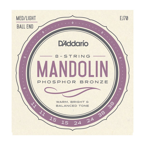 D'Addario EJ70 Phosphor Bronze Mandolin Strings - Ball End