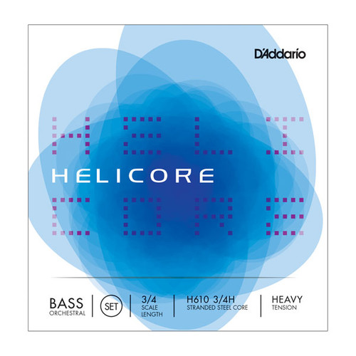 Helicore Orchestral Bass String Set, 3/4 Scale, Heavy Tension