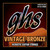 GHS Vintage Bronze Acoustic Guitar Strings; 13-56