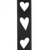 D'Addario Deluxe Leather Guitar Strap, Heart Icon Patches