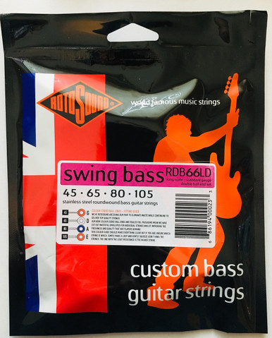 Rotosound Cordes pour Basse Électrique SWING DOUBLE BALL END 4-cordes RDB66LD DOUBLE BALL Standard 45-105