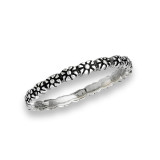 India and Asia Tiny Flowers Ring - Sterling Silver