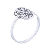India and Asia Lil Sugar Skull Ring - .925 Sterling Silver