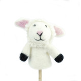 India and Asia Handmade Felt Lamb Finger Puppet from Nepal