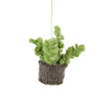 India and Asia Handmade Felt Potted Bubble Succulent Ornament from Nepal