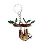 Beaded Sloth Keychain from Guatemala, Handmade Fair Trade