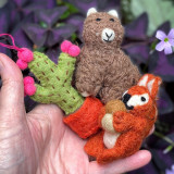 India & Asia Handmade Felt Baby Alpaca Ornament, Fair Trade from Nepal 