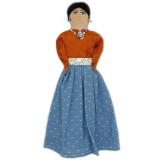 Haiti Diné (Navajo) Folk Art Doll in Traditional Dress 1 , Native American Handmade from New Mexico 