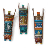 Native American Spirit Totem Wall Hanging by Diné (Navajo) Artist Peter Ray James - Abundance, Native American Handmade in New Mexico 