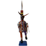 Wooden Hand Carved Mayan Masked Dancer Sculpture - Deer, Handmade from Guatemala