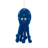 Handmade Felt Spotted Octopus Finger Puppet/Ornament, Fair Trade from Nepal