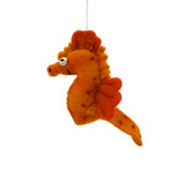 Handmade Felt Sea Horse Finger Puppet/Ornament, Fair Trade from Nepal