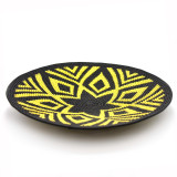 Africa Zulu Telephone Hardwire Basket - Starburst Design Yellow and Black