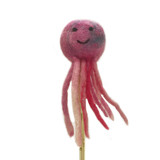 Handmade Felt Jellyfish Finger Puppet / Ornament, Fair Trade from Nepal