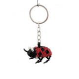 Beaded Ladybug Keychain, Handmade Fair Trade from Guatemala