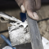 Tuareg Tchimoumenene Cross Necklace, Fine Silver by Elhadji Koumama, Agadez Niger