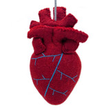 Handmade Felt Anatomical Red Heart Ornament, Fair Trade from Kyrgyzstan 