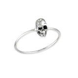 Petite Single Skull Ring - Sterling Silver, Made in Thailand