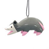 Handmade Opossum Balsa Wood Ornament, Fair Trade Handmade from Nicaragua