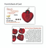 Red Glass Heart Ornament - A, Handmade Fair Trade from India Red Glass Heart Ornament - A, Handmade Fair Trade from India