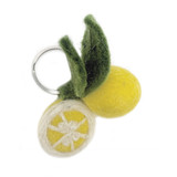 Fun Petite Felt Lemon Keychain / Ornament, Handmade Fair Trade Needle Felted from 