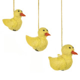 Set of Three Felt Duck Ornaments, Fair Trade Handmade from Nepal