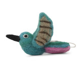 Handmade Mini Felt Hummingbird Ornament, Fair Trade Needle Felted from Nepal 