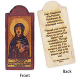 Mary Magdalene Pocket Size Retablo - Patron Saint of Hairdressers, Contemplatives and Fallen Women, by artist Lynn Garlick