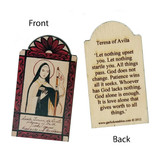 St. Teresa of Avila Pocket Size Retablo,  Patroness of Faith, Heart Disease and Headaches, by artist Lynn Garlick