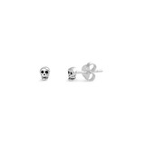 Iddy Bitty Sterling Silver Skull Stud Earrings, from Thailand