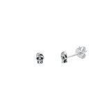Teeny Weeny Sterling Silver Skull Stud Earrings, from Thailand
