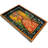Hand Painted Colorful Day of the Dead Catrina Wall Hanging, Handmade from Mexico