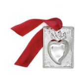 Vintage Flaming Heart Exvoto from Greece, Red Ribbon - Healthy Heart, Passion, Love, Compassion