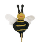 Felt Busy Bee Finger Puppet / Ornament, Handmade Fair Trade from Nepal
