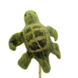 Felt Sea Turtle Finger Puppet / Ornament, Handmade Fair Trade from Nepal