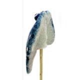 Felt Blue  Stingray Finger with White Spots Puppet / Ornament, Handmade Fair Trade from Nepal