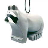 Gray Raccoon Balsa Wood Ornament, Fair Trade Handmade from Nicaragua