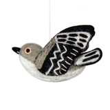 Felt Mockingbird Ornament, Handmade Fair Trade from Nepal