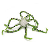 Beaded Octopus Ornament - Lime Green, Fair Trade Handmade in Guatemala