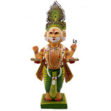 Lord Brahmaji Standing Figure - Handmade Fair Trade Folk Art from India