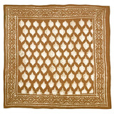 Wood Block Batik Hand Printed Bandana - Light Burnt Sienna, Fair Trade Handmade from India 