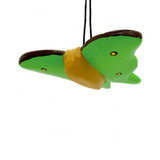 Luna Moth Balsa Wood Ornament, Fair Trade Handmade from Nicaragua
