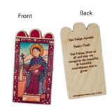 San Felipe Apóstol Pocket Size Retablo, Patron Saint for San Felipe Pueblo and Pastry Chefs, by artist Lynn Garlick